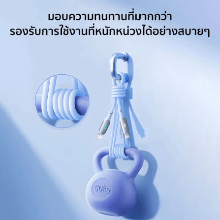 สายชาร์จเร็วซิลิโคน ZTEC รุ่น ZL541 27W ยาว 1.5 เมตร สีฟ้า (รองรับชาร์จเร็ว PD)_8
